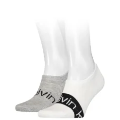 Calvin Klein Footie High Cut Logo Ribbon Socks 2 Pairs