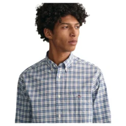 Gant Micro Check Regular Fit Long Sleeve Shirt -Hacket Clothing Shop gant micro check regular fit long sleeve shirt 3