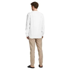 Jack & Jones Black Summer Half Placket Long Sleeve Shirt -Hacket Clothing Shop jack jones black summer half placket long sleeve shirt 1