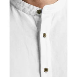 Jack & Jones Black Summer Half Placket Long Sleeve Shirt -Hacket Clothing Shop jack jones black summer half placket long sleeve shirt 3