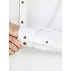 Jack & Jones Black Summer Half Placket Long Sleeve Shirt -Hacket Clothing Shop jack jones black summer half placket long sleeve shirt 4