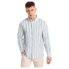LOIS Jeans Woven Stripe Blend Long Sleeve Shirt