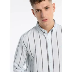 LOIS Jeans Woven Stripe Blend Long Sleeve Shirt -Hacket Clothing Shop lois jeans woven stripe blend long sleeve shirt 2