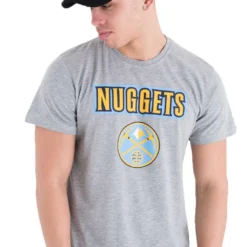 NEW ERA Team Logo Denver Nuggets Short Sleeve T-Shirt -Hacket Clothing Shop new era team logo denver nuggets short sleeve t shirt 4