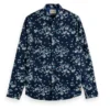 Scotch & Soda Slim Fit Printed Poplin Long Sleeve Shirt