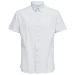 Selected Slim New Linen Classic Short Sleeve Shirt -Hacket Clothing Shop selected slim new linen classic short sleeve shirt 2