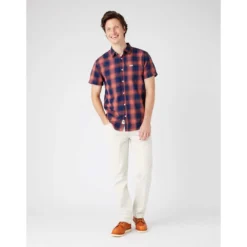Wrangler 1 Pocket W5J1BKX79 Short Sleeve Shirt -Hacket Clothing Shop wrangler 1 pocket w5j1bkx79 short sleeve shirt 4